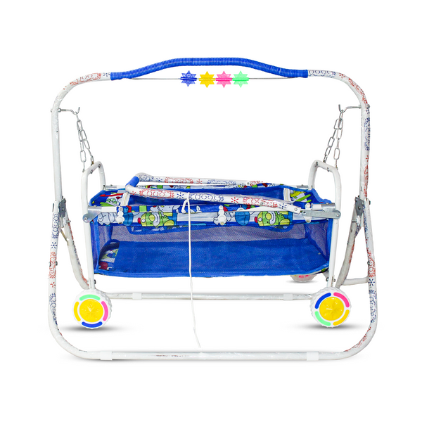 New Cradle Heavy Metal Body Frame With New Born Baby (0-12)months  (Blue)