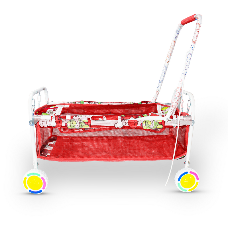 New Cradle Heavy Metal Body Frame With New Born Baby (0-12)months  (Red)